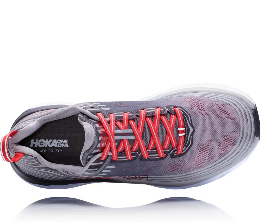 Hoka One One Bondi 6 Löparskor Herr - Grå - VAQKX-6170